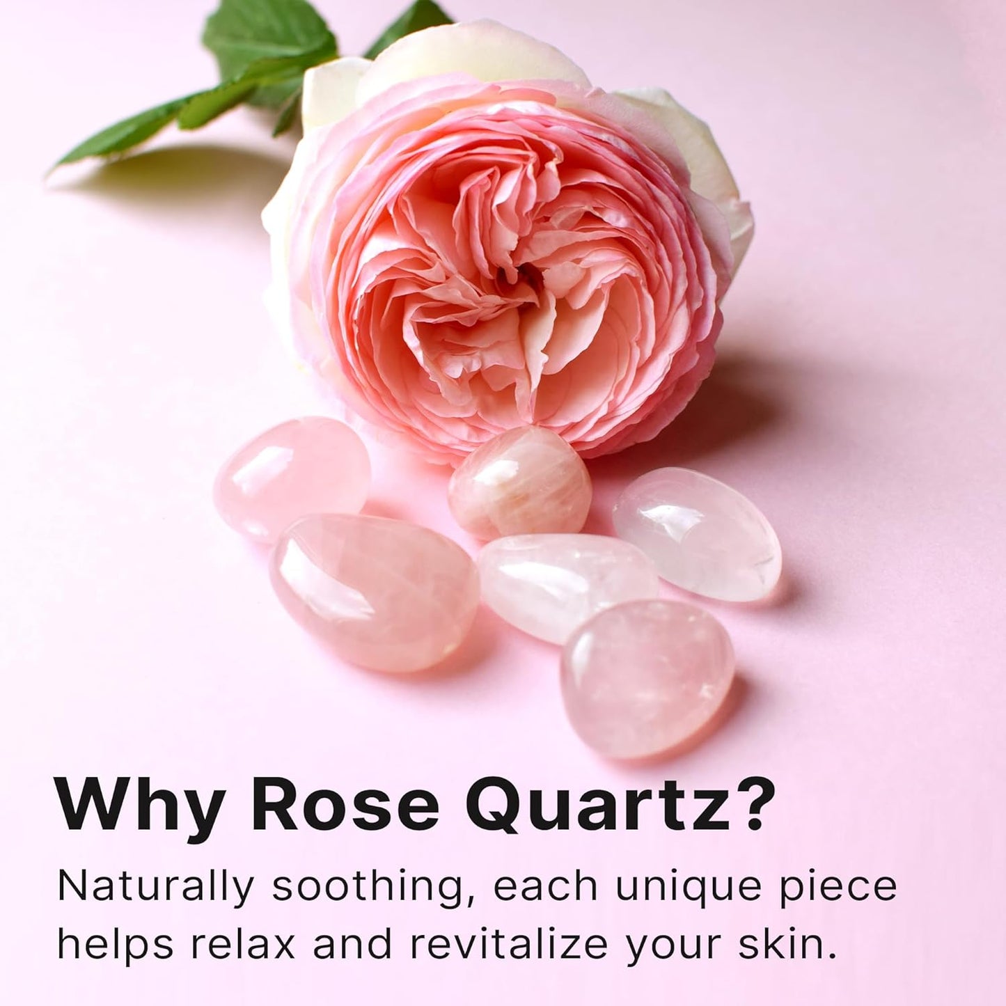 Rose Quartz Face Roller - Skin Care Tools for Fine Lines and Wrinkles