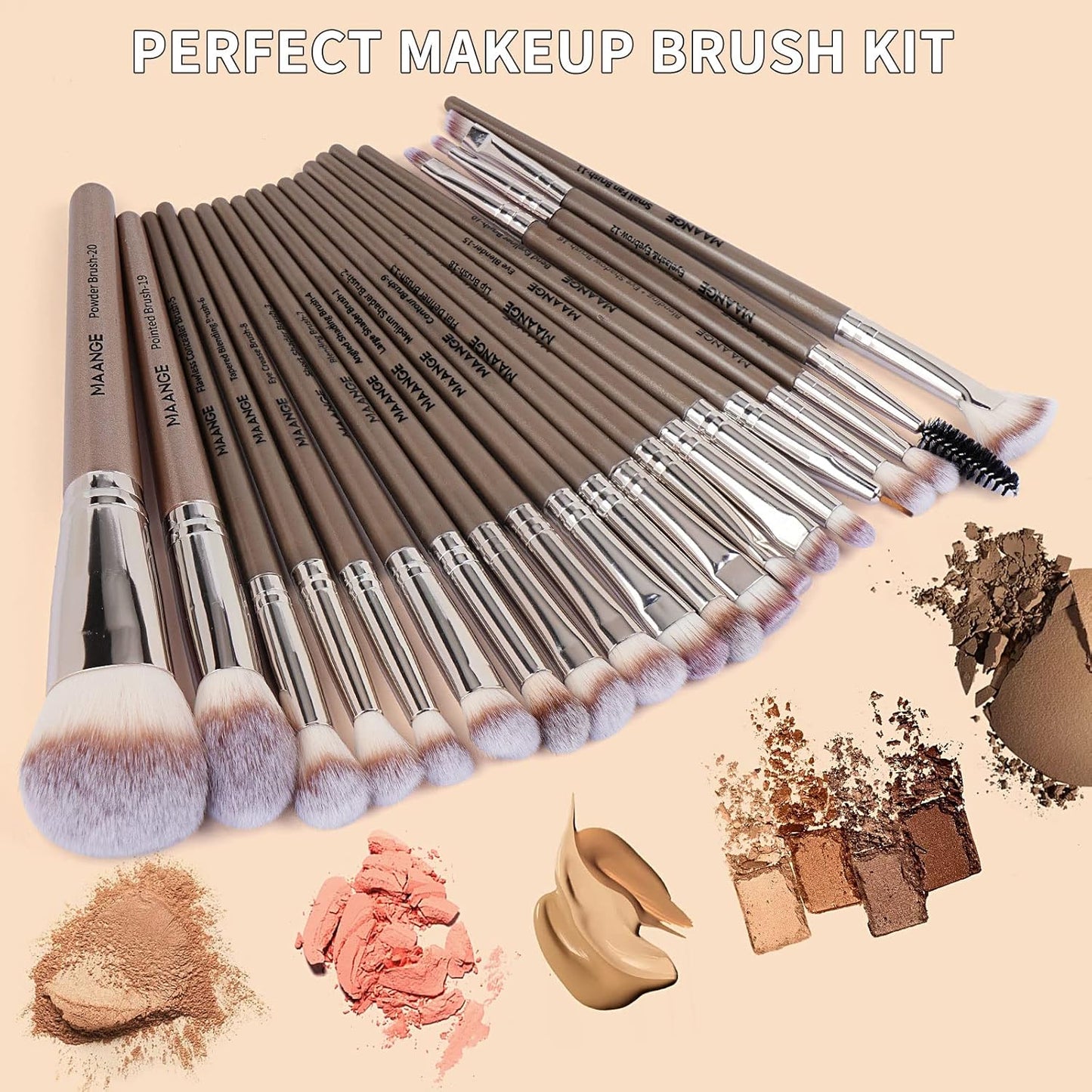 Make up Brushes, 20 Pcs Professional Makeup Brushes Set Foundation Eyeshadow Blush Brush set