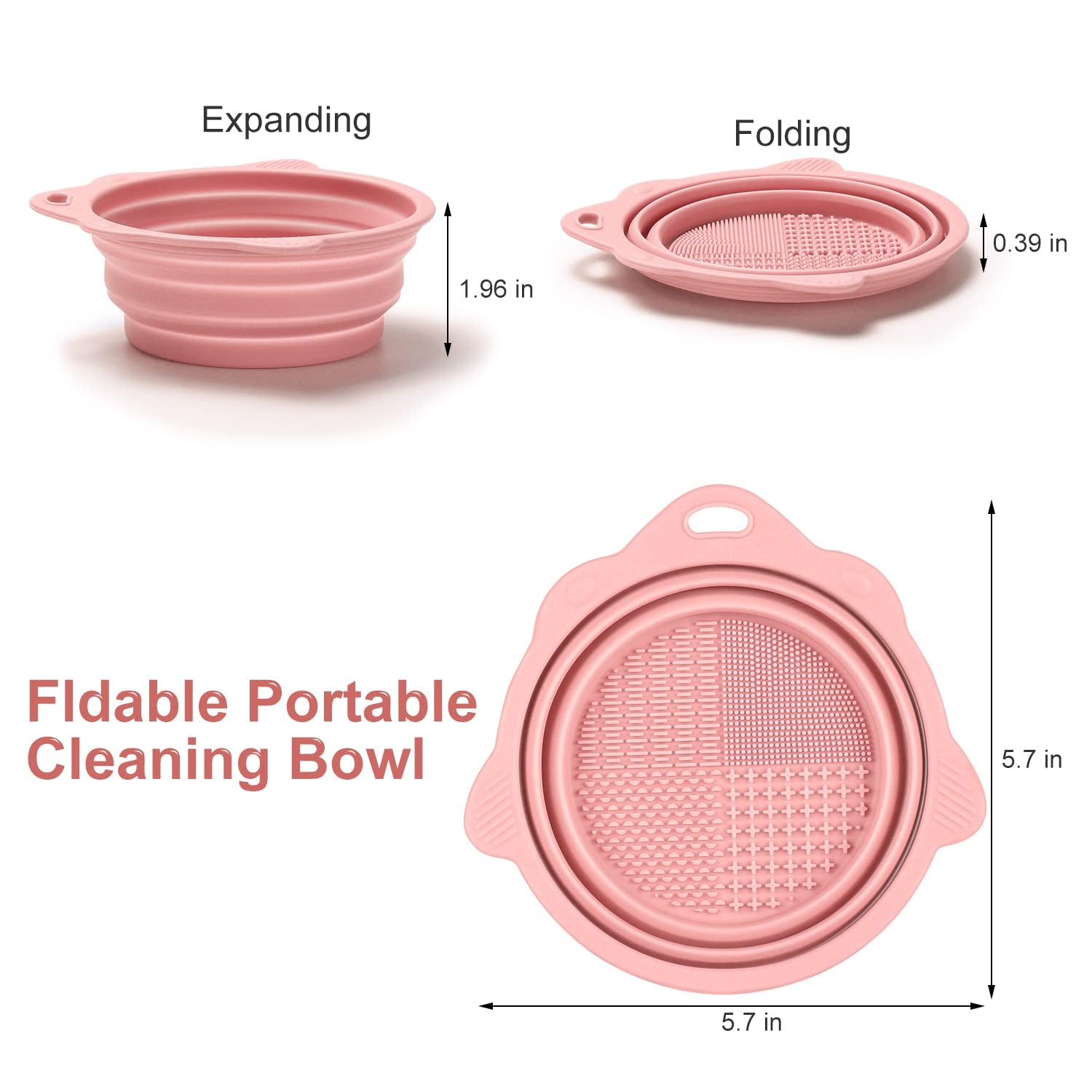 Foldable Silicone Makeup Brush Cleaner Bowl 